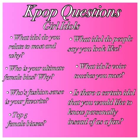 questions to ask kpop idols